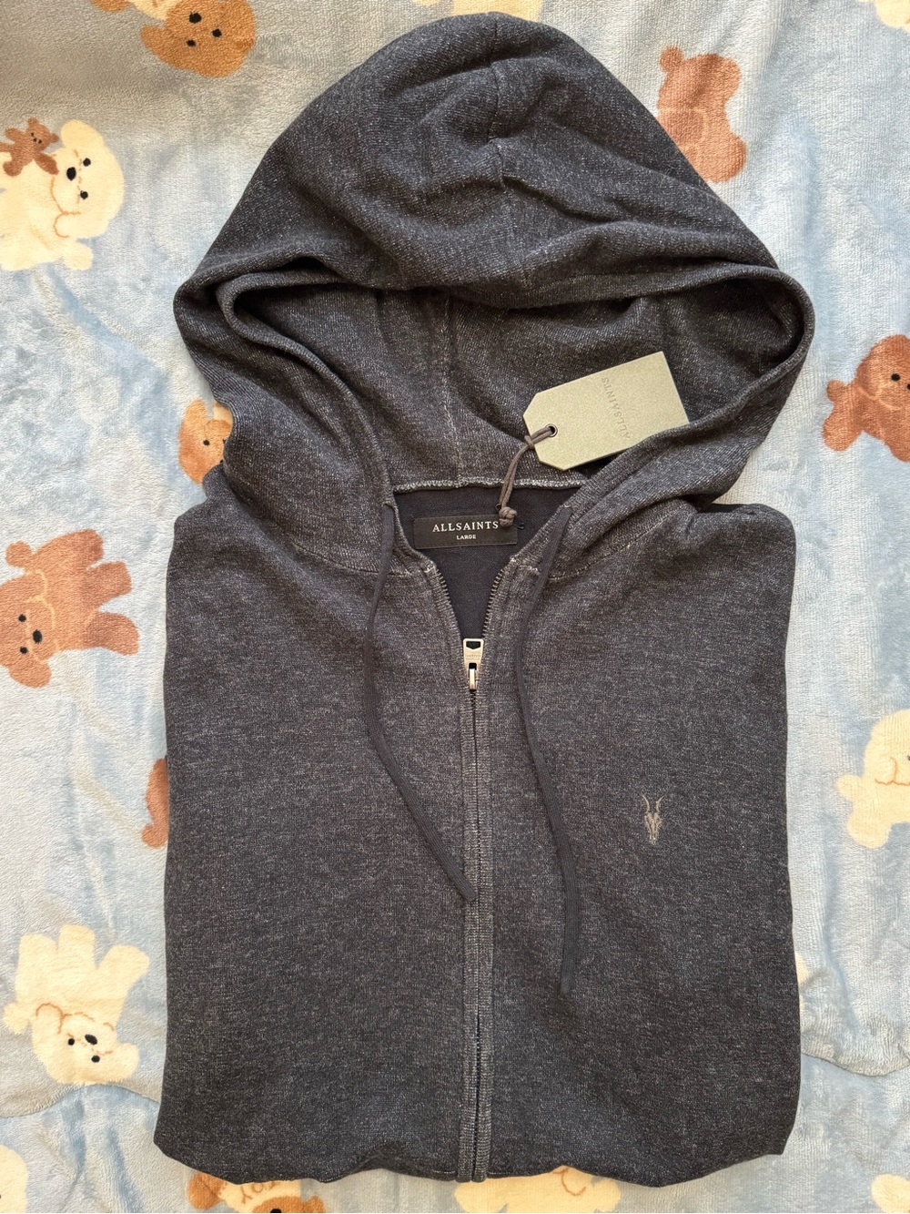 AllSaints Men’s Zip-Up Hoodie Sweater